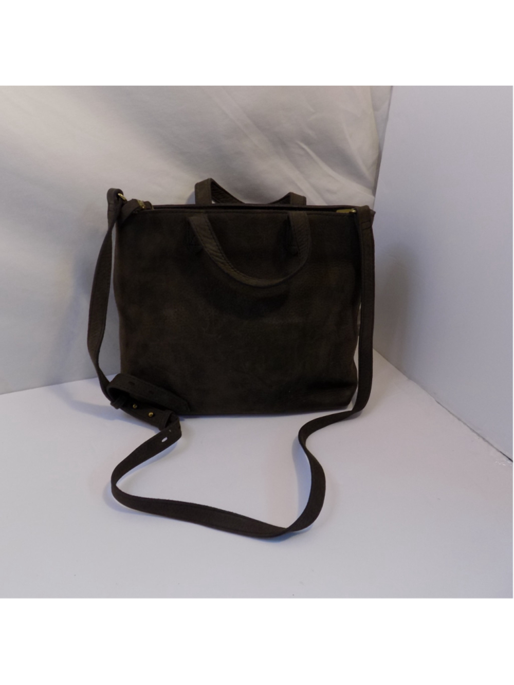 Madewell Suede Zip-Top Small Transport Crossbody